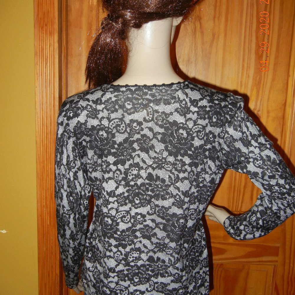 Vintage Casual Party Date Work Floral Top sz L (wt51) - Picture 9 of 13
